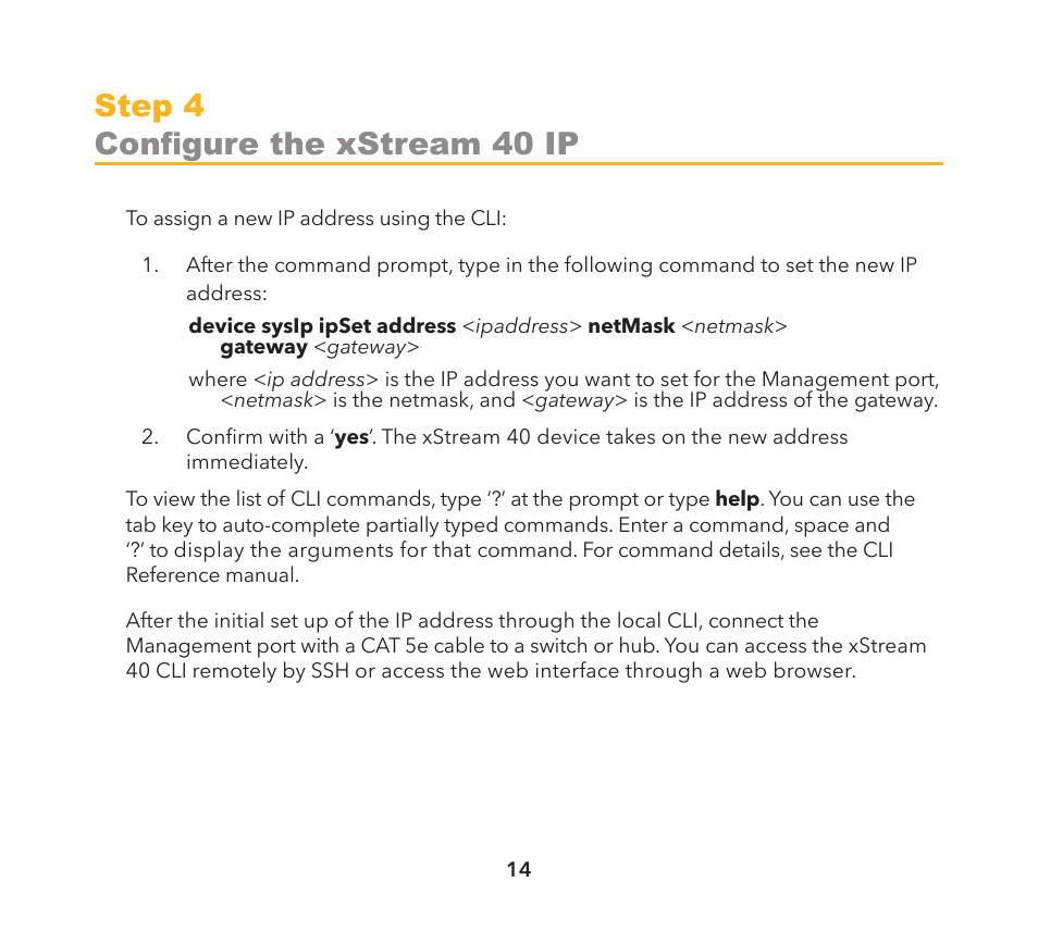 Step 4 configure the xstream 40 ip | Net Optics xStream 40 User Manual | Page 14 / 16