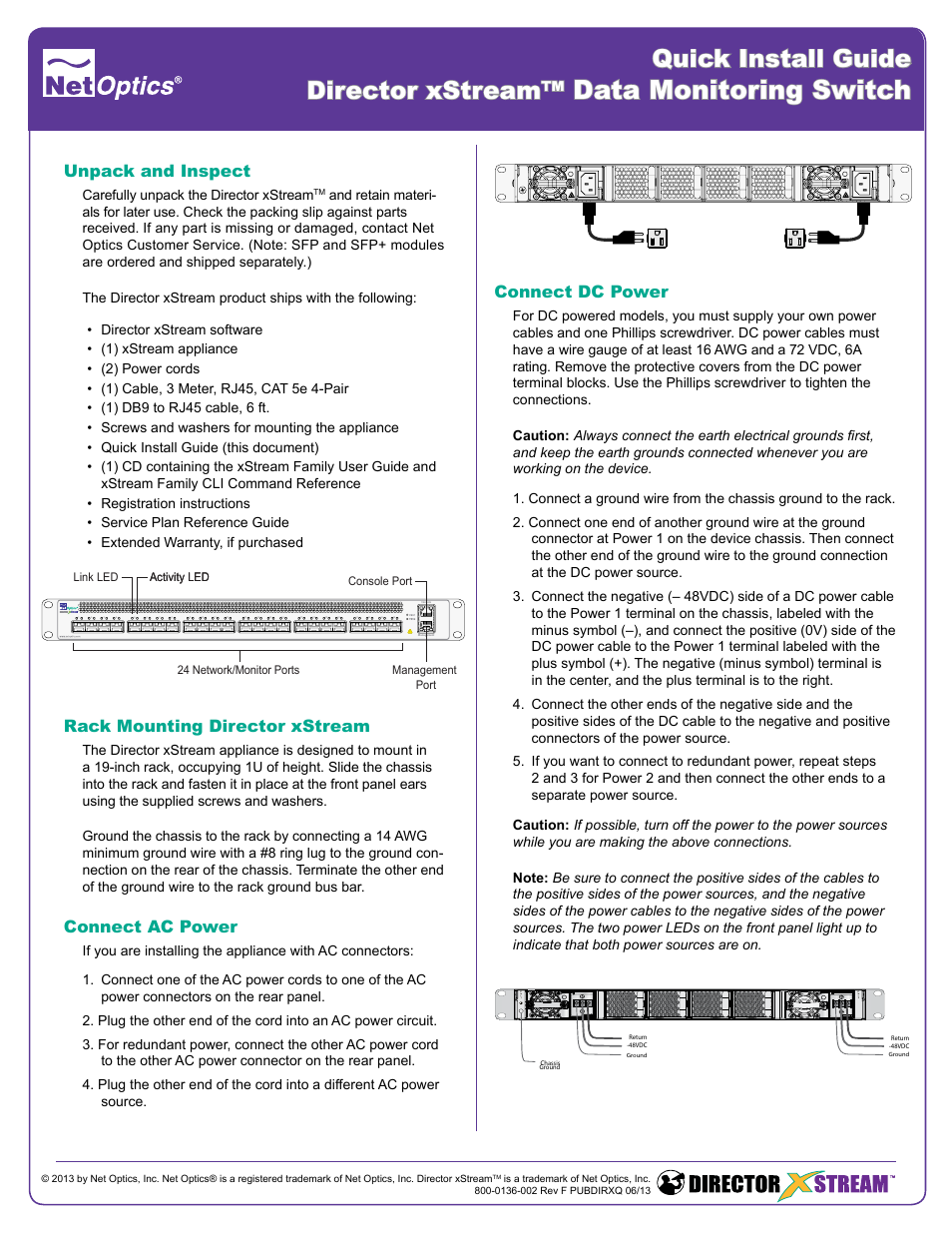Net Optics Director xStream User Manual | 2 pages