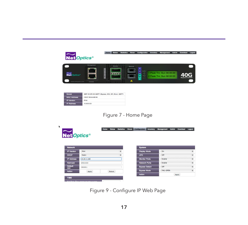 Net Optics iBypass 40G User Manual | Page 17 / 20