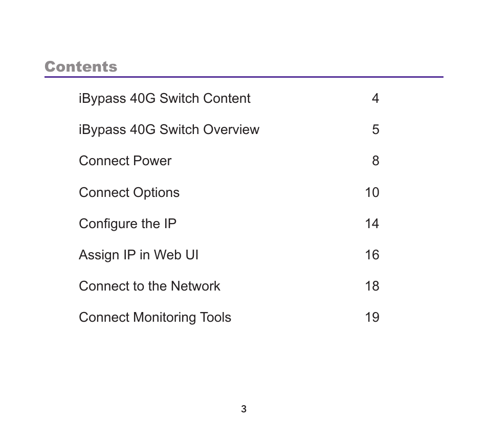 Net Optics iBypass 40G User Manual | Page 3 / 20
