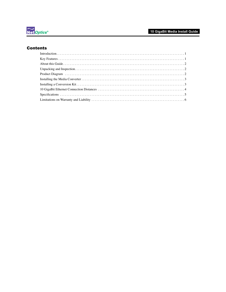 Net Optics 10 GigaBit Media Converter User Manual | Page 3 / 10