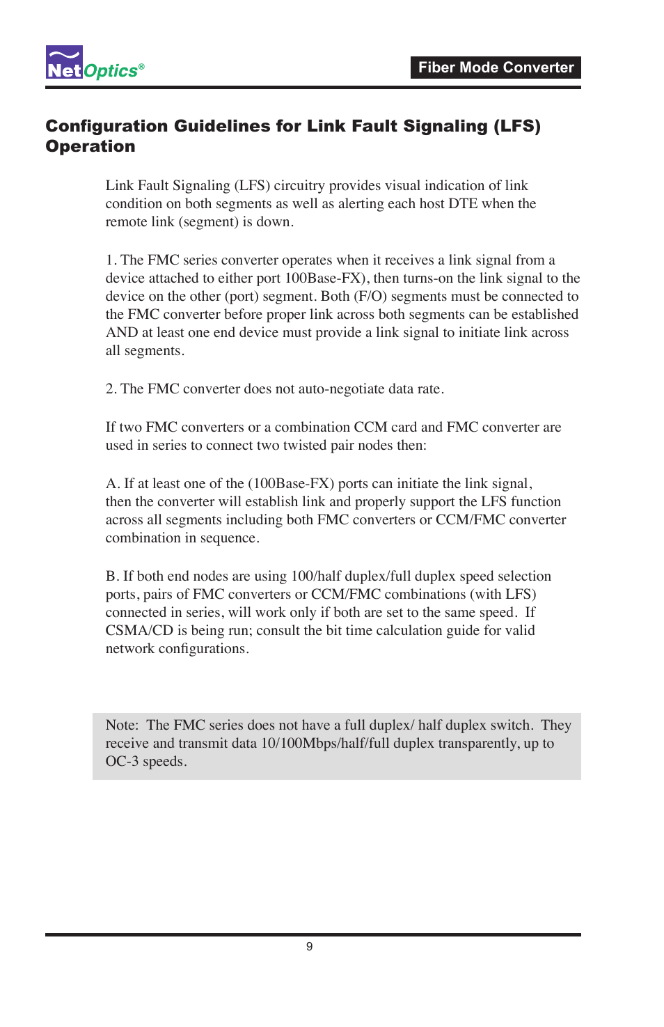 Net Optics Fiber Mode Converters User Manual | Page 13 / 20