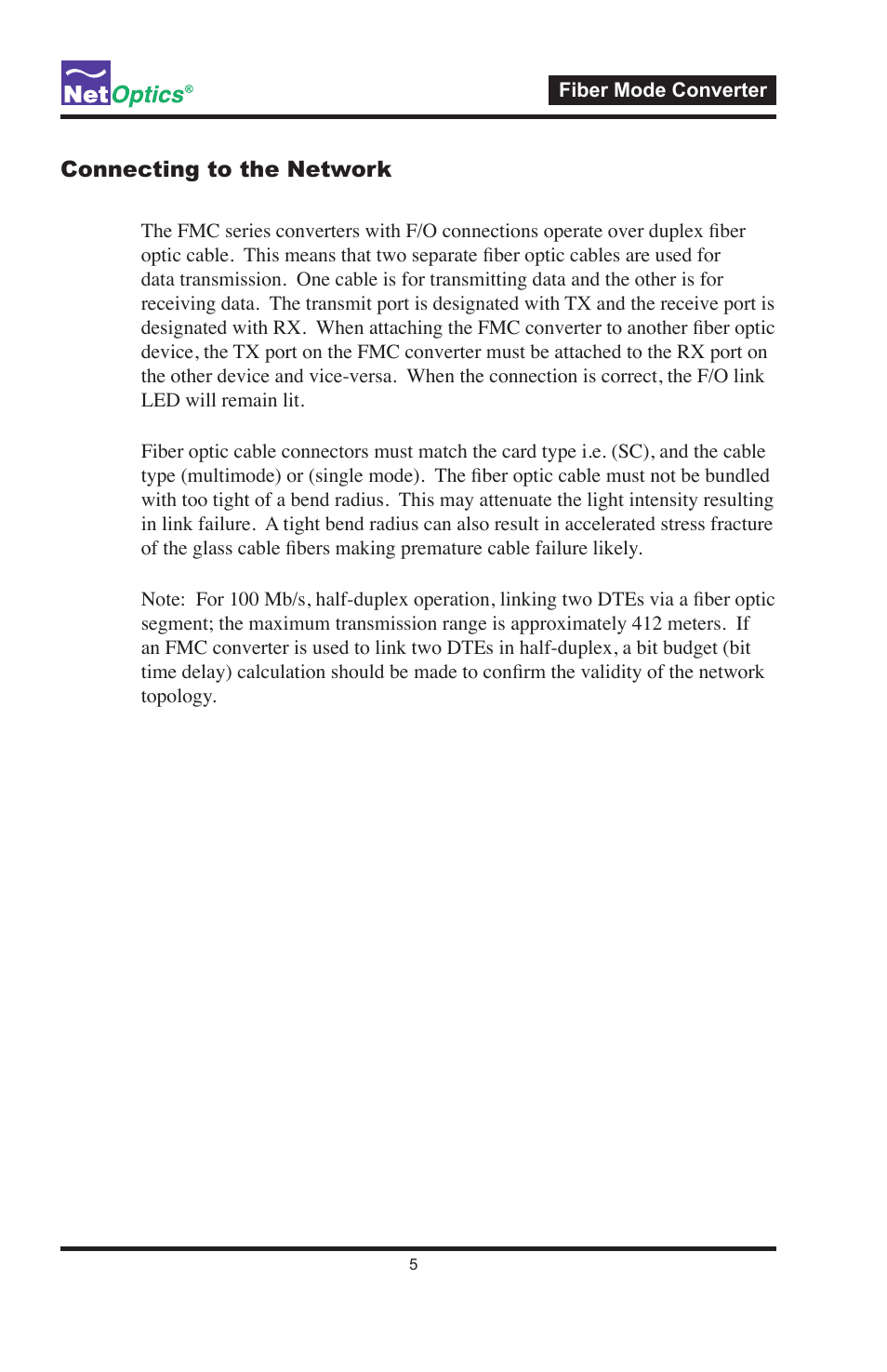 Net Optics Fiber Mode Converters User Manual | Page 9 / 20