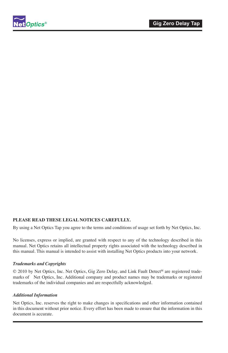 Net Optics 10_100_1000BaseT Tap User Manual | Page 2 / 16