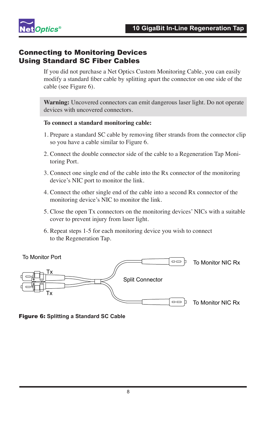 Net Optics 10 GigaBit In-Line Regeneration Taps User Manual | Page 12 / 20