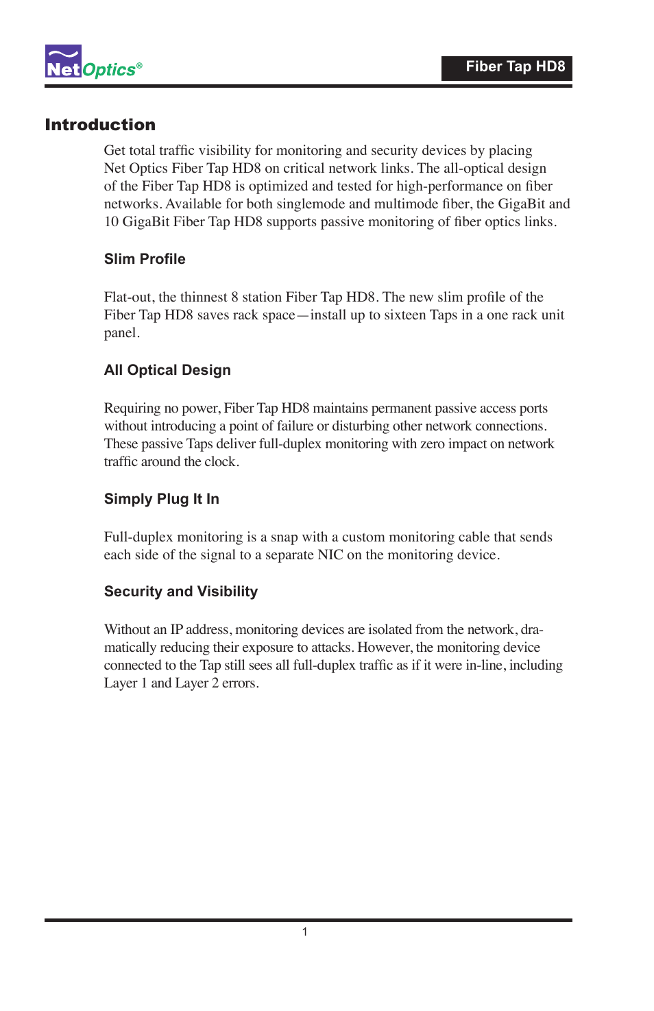 Net Optics Fiber Tap HD8 User Manual | Page 5 / 16