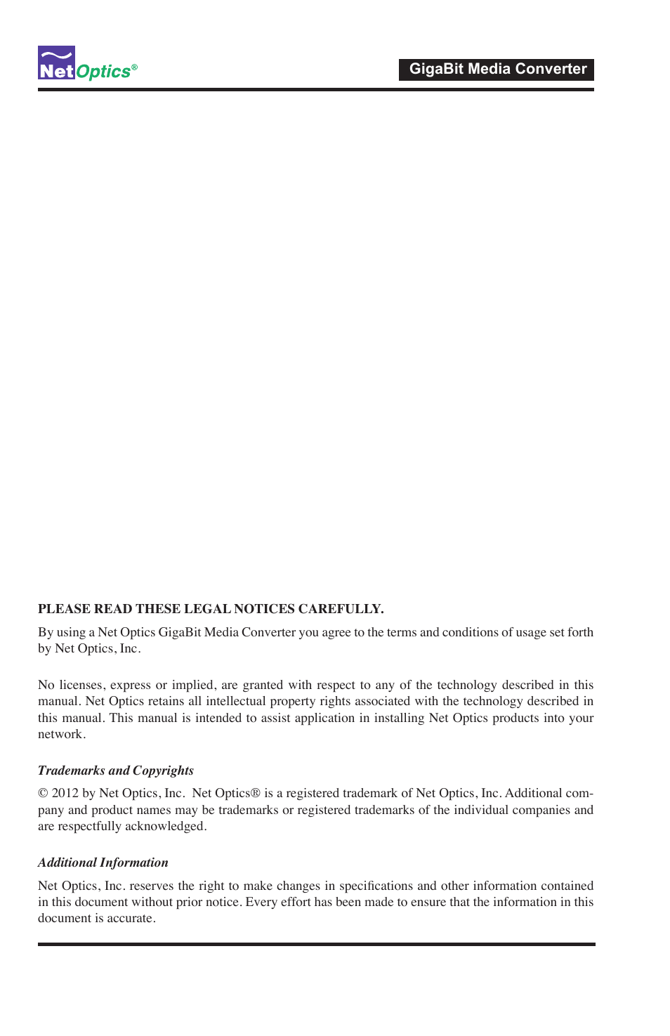 Net Optics GigaBit Media Converters User Manual | Page 4 / 20