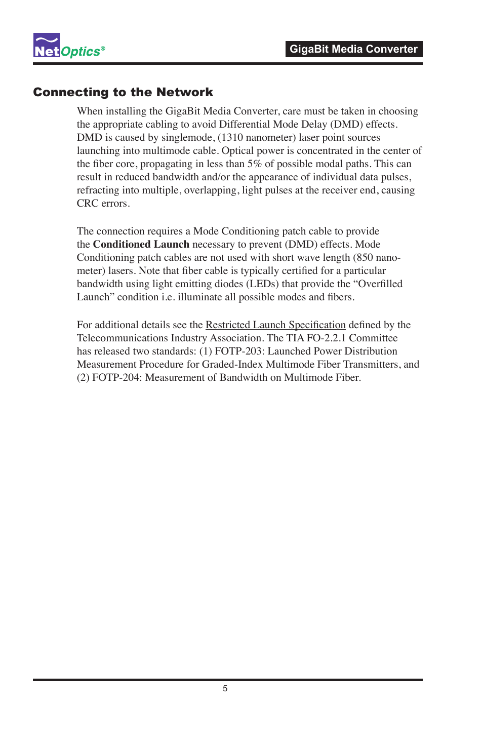 Net Optics GigaBit Media Converters User Manual | Page 9 / 20