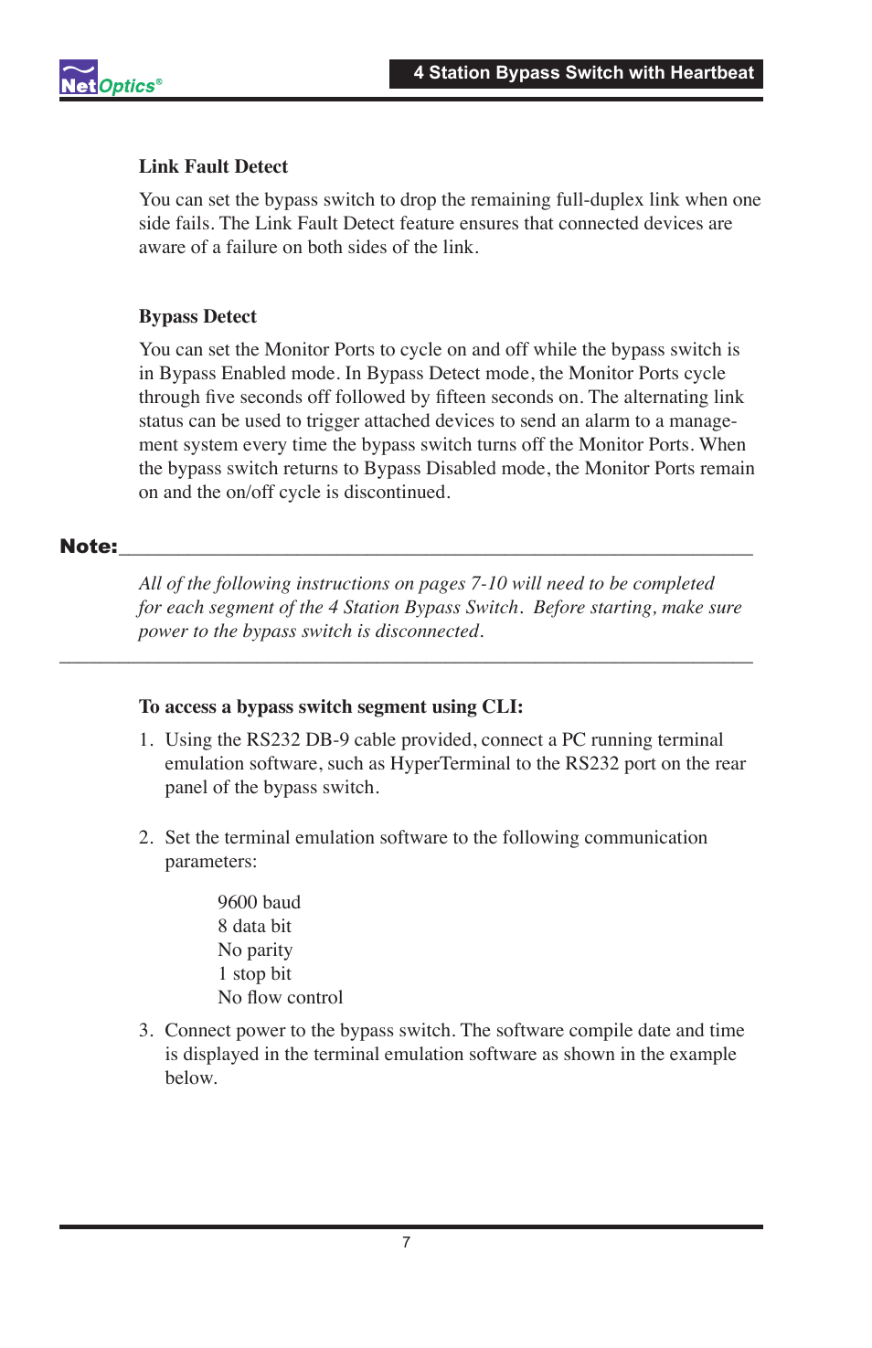 Net Optics 4 Station Bypass Switch w_Heartbeat User Manual | Page 11 / 20