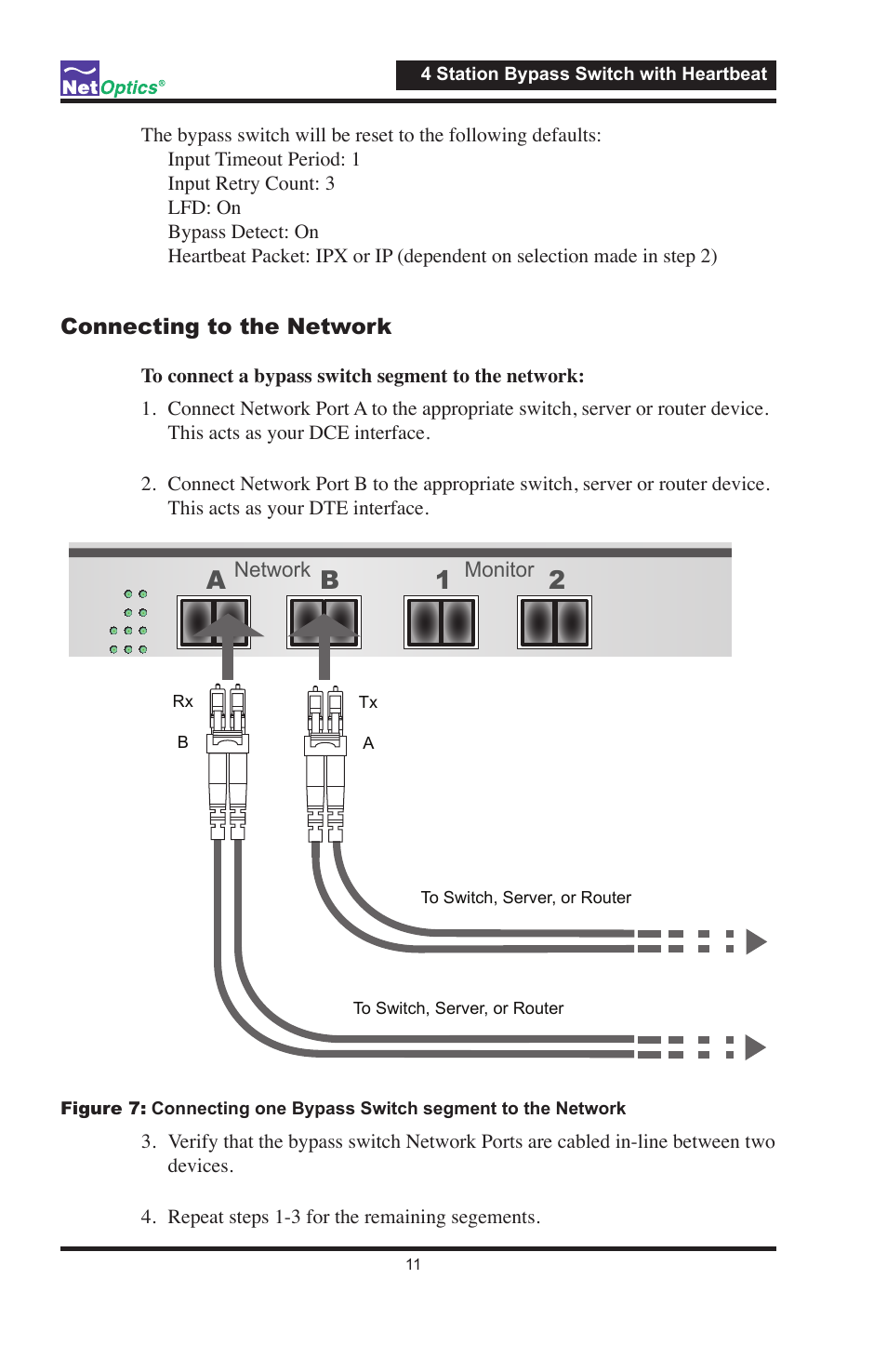 21 b a | Net Optics 4 Station Bypass Switch w_Heartbeat User Manual | Page 15 / 20