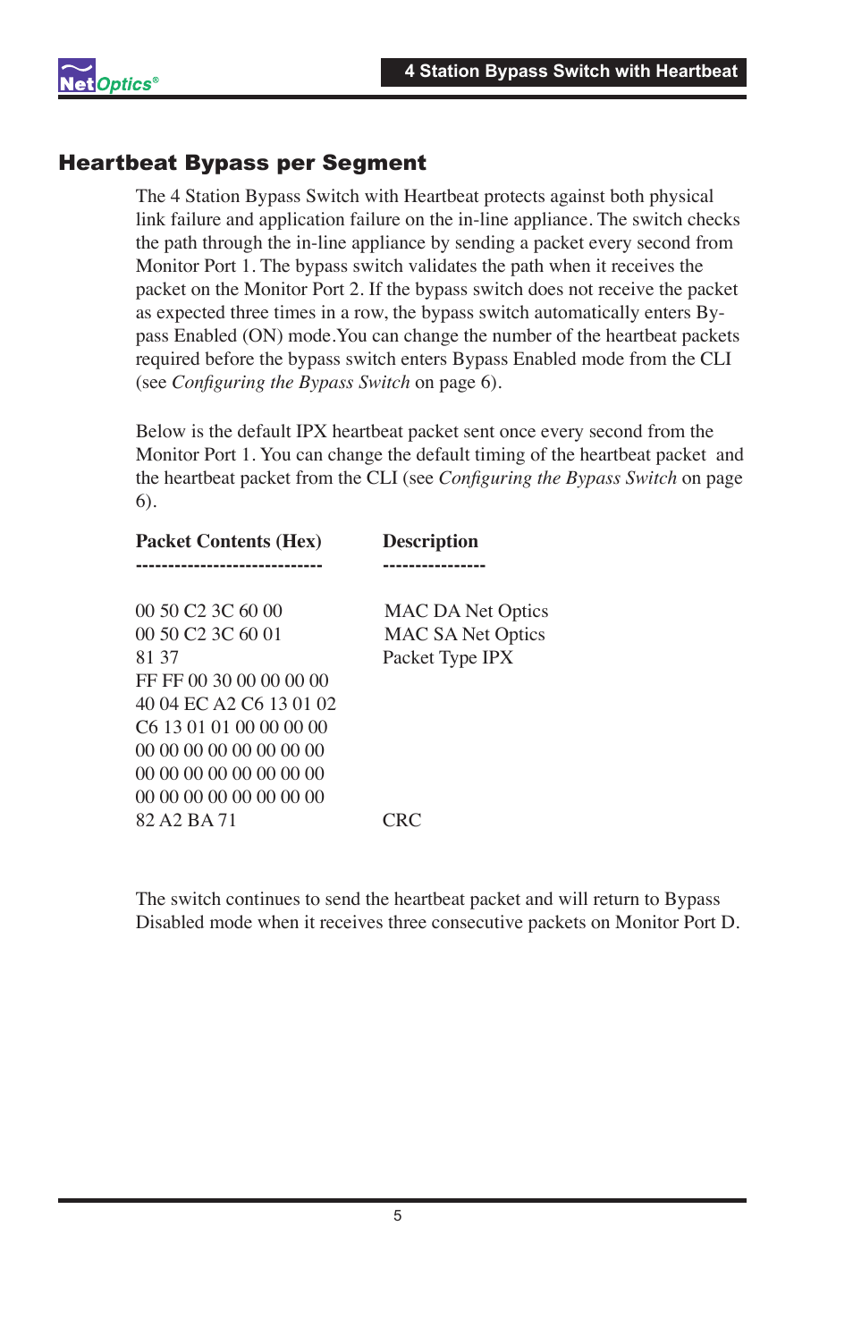 Net Optics 4 Station Bypass Switch w_Heartbeat User Manual | Page 9 / 20