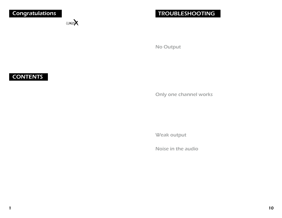 RE Audio USX series User Manual | Page 2 / 6