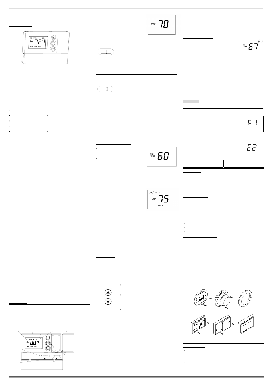 Comfort Stat CP1818 User Manual | 2 pages