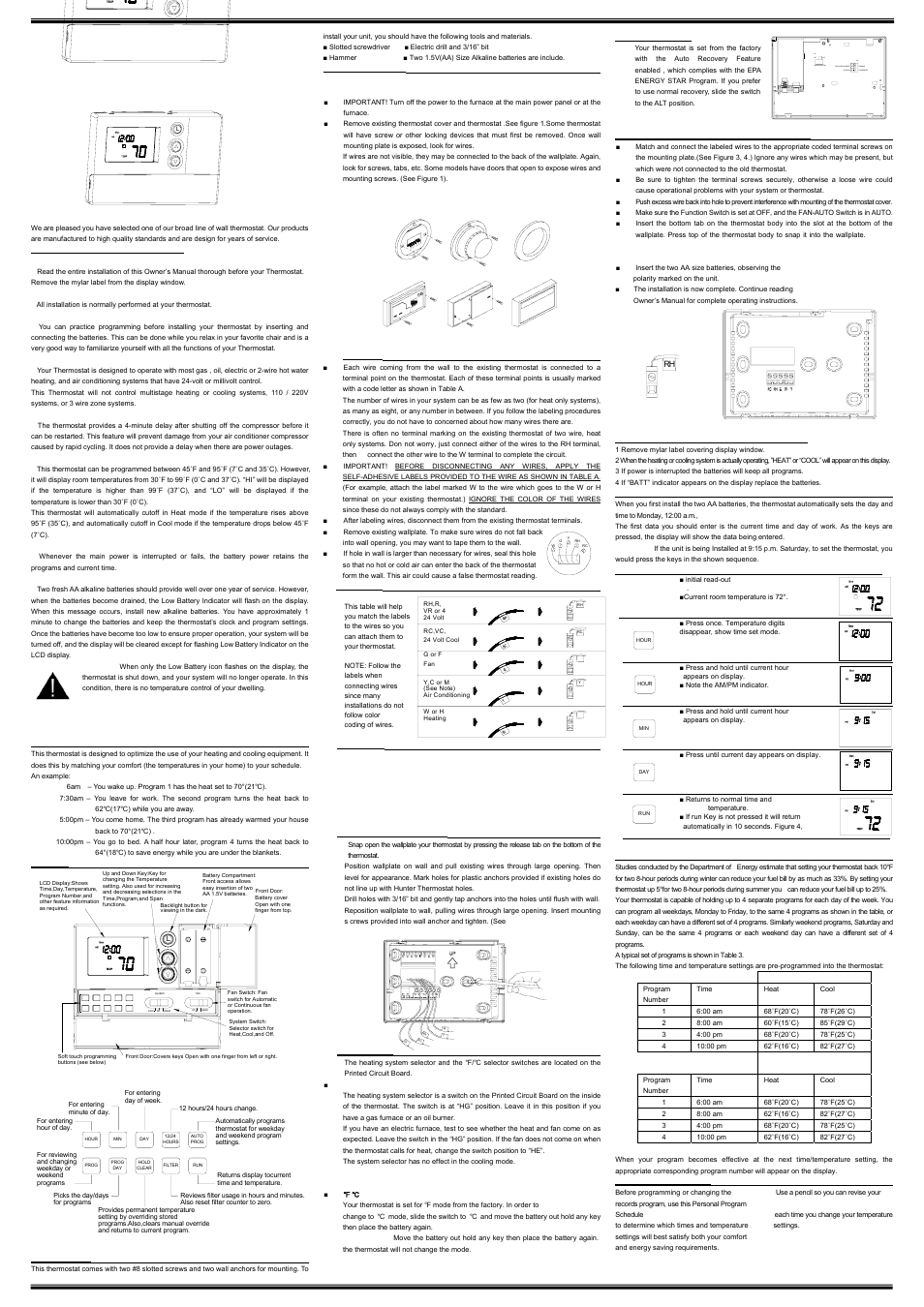 Comfort Stat CP1919 User Manual | 2 pages