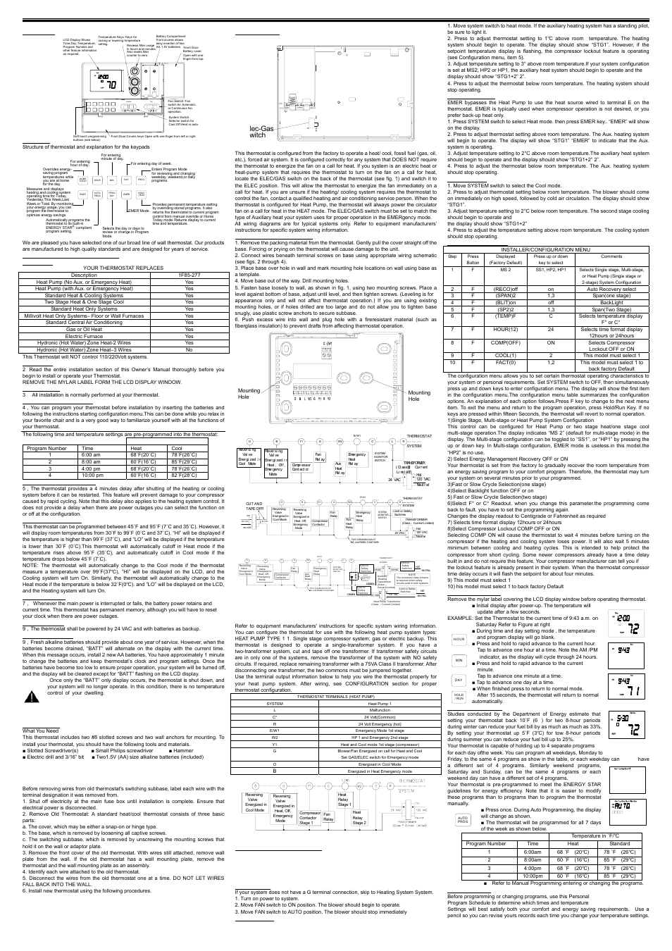 Comfort Stat CP2810 User Manual | 2 pages