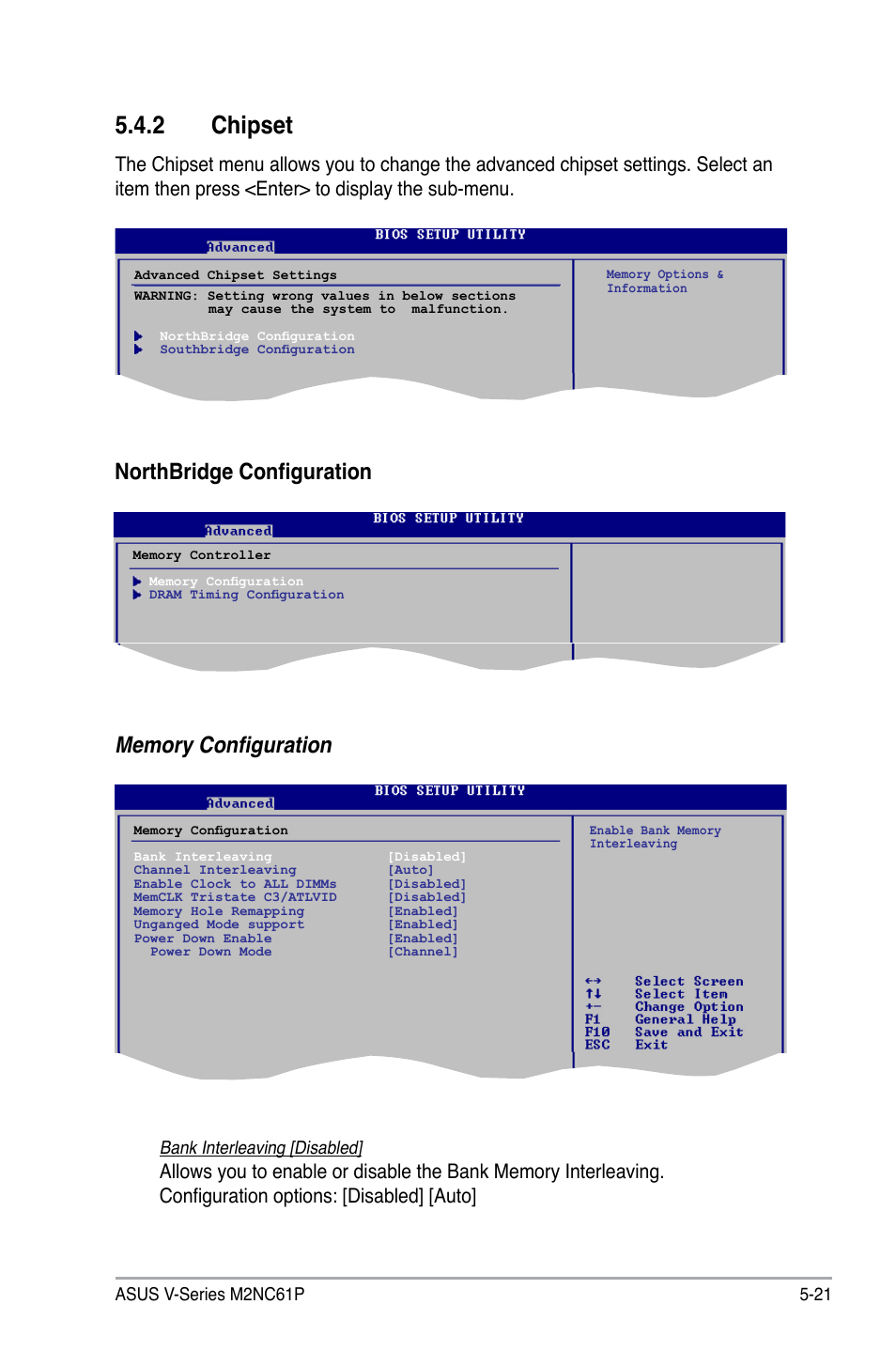 2 chipset, Northbridge configuration | Asus V3-M2NC61P User Manual | Page 89 / 104