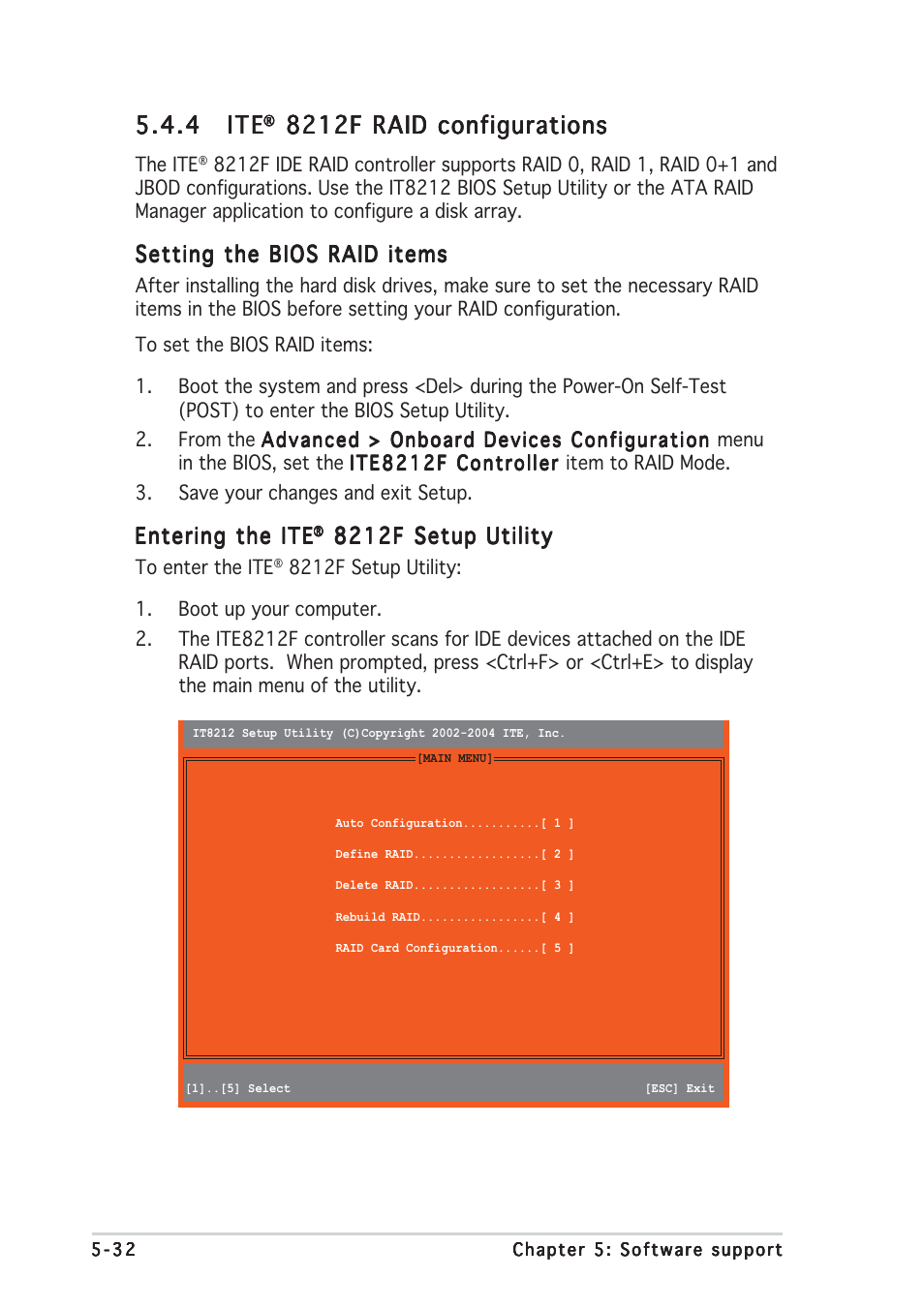 4 ite ite ite ite ite, 8212f raid configurations | Asus P5AD2 Deluxe User Manual | Page 142 / 148