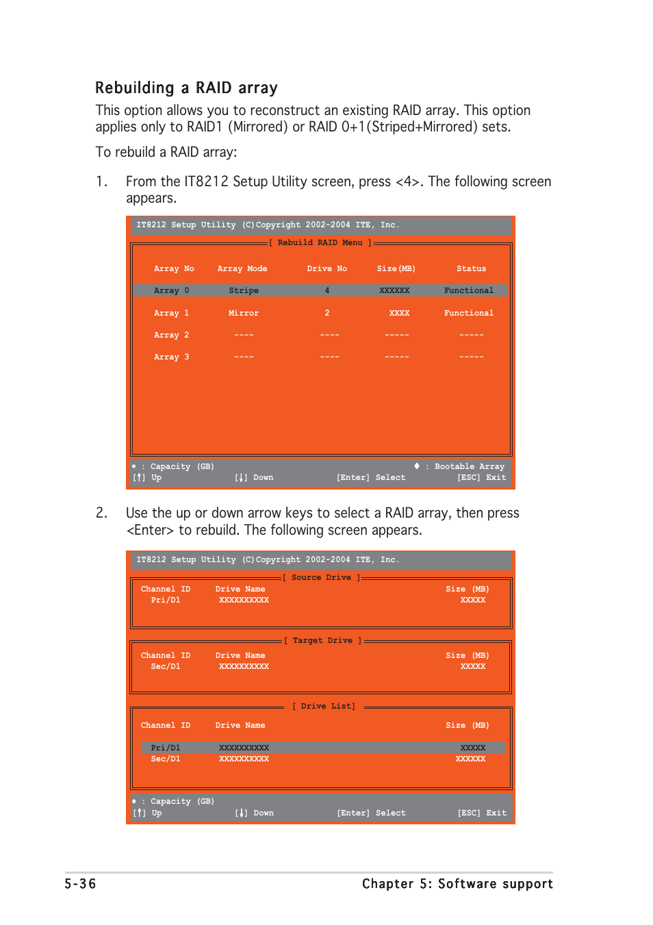 Rebuilding a raid array | Asus P5AD2 Deluxe User Manual | Page 146 / 148