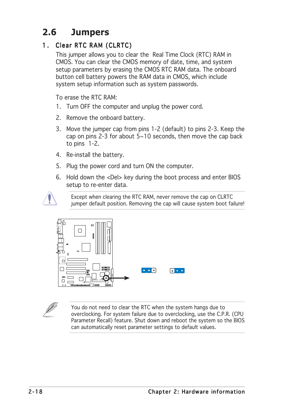 6 jumpers | Asus P5AD2 Deluxe User Manual | Page 40 / 148