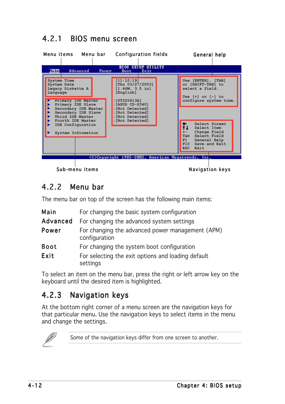 2 menu bar menu bar menu bar menu bar menu bar | Asus P5AD2 Deluxe User Manual | Page 78 / 148