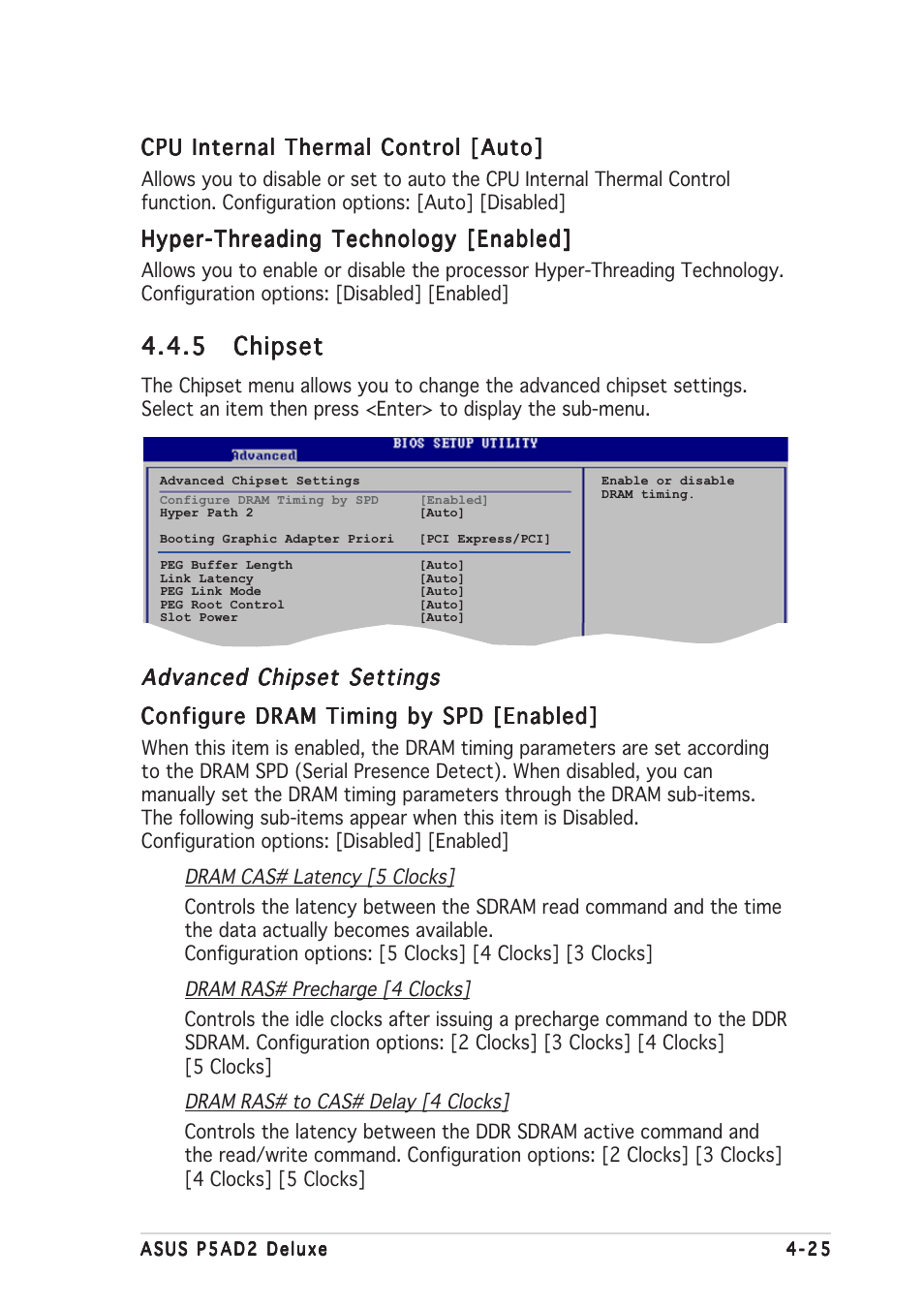 5 chipset chipset chipset chipset chipset | Asus P5AD2 Deluxe User Manual | Page 91 / 148