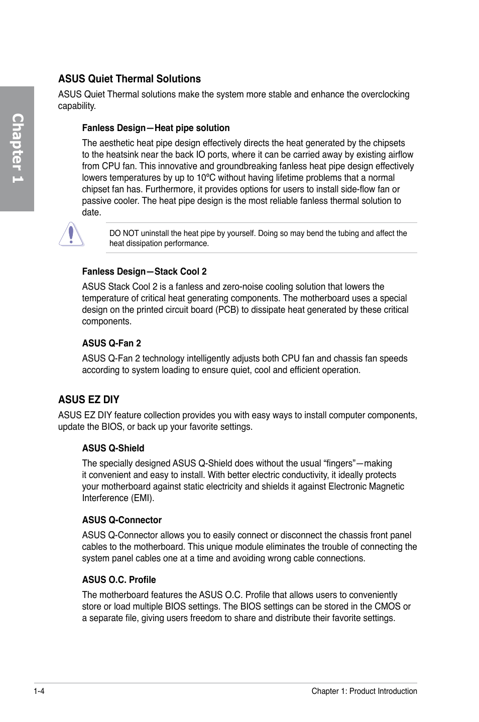 Chapter 1 | Asus M4A79 Deluxe User Manual | Page 18 / 122