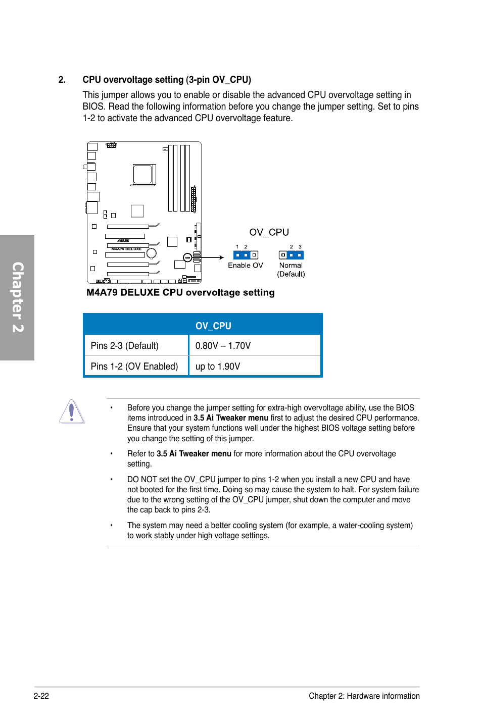 Chapter 2 | Asus M4A79 Deluxe User Manual | Page 42 / 122