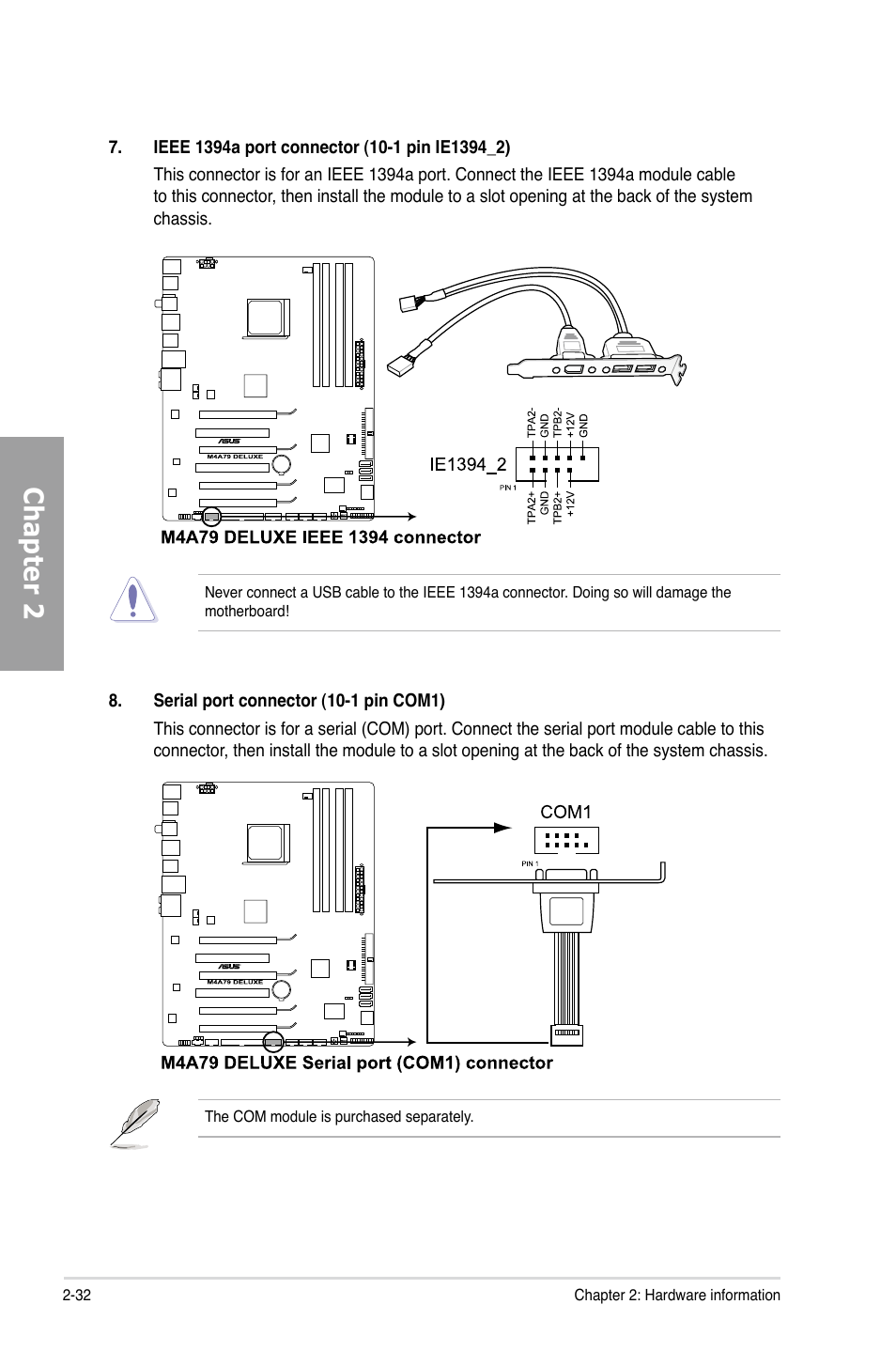 Chapter 2 | Asus M4A79 Deluxe User Manual | Page 52 / 122