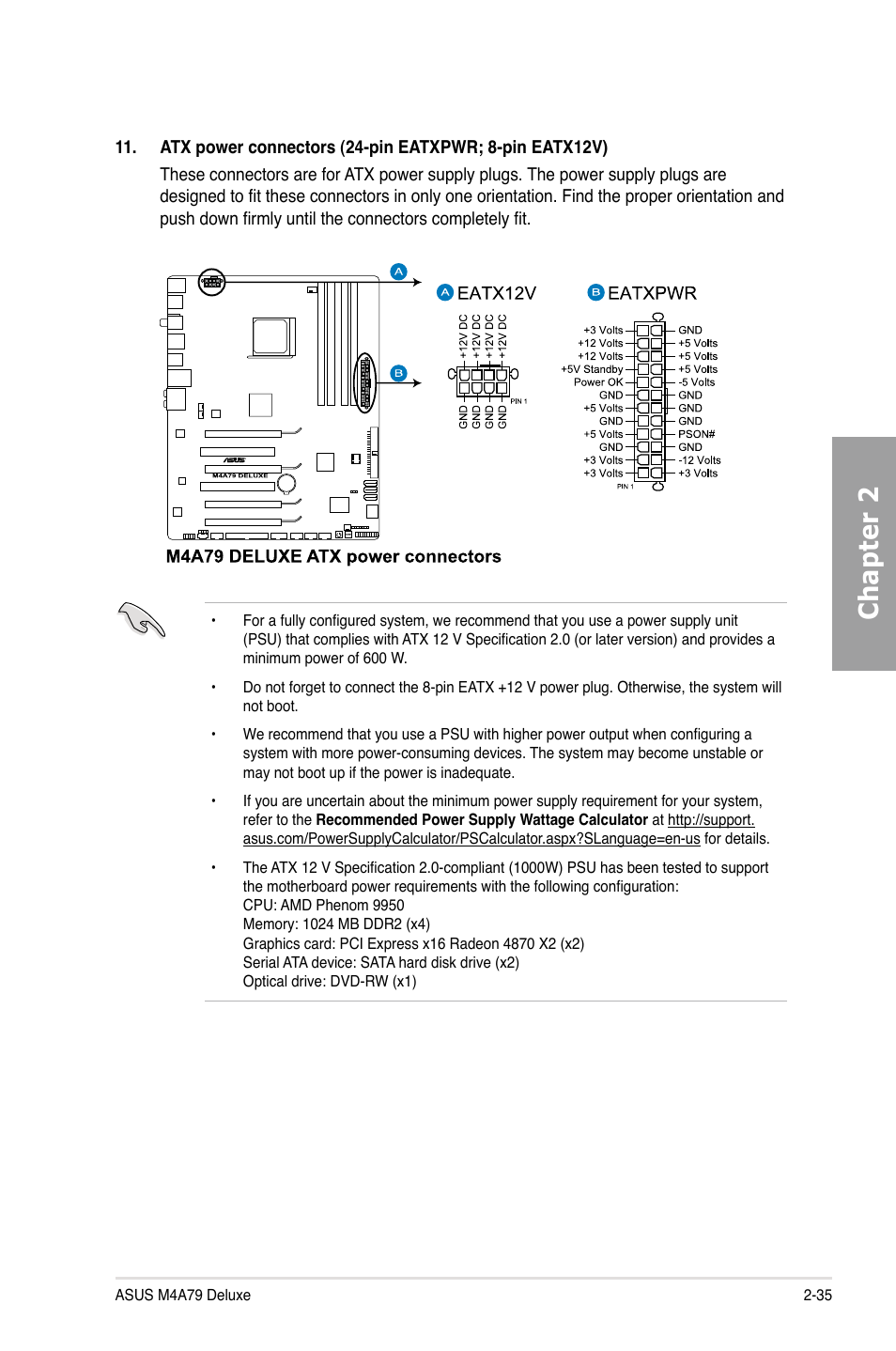 Chapter 2 | Asus M4A79 Deluxe User Manual | Page 55 / 122