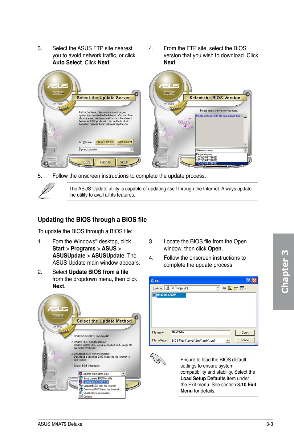 Chapter 3 | Asus M4A79 Deluxe User Manual | Page 63 / 122