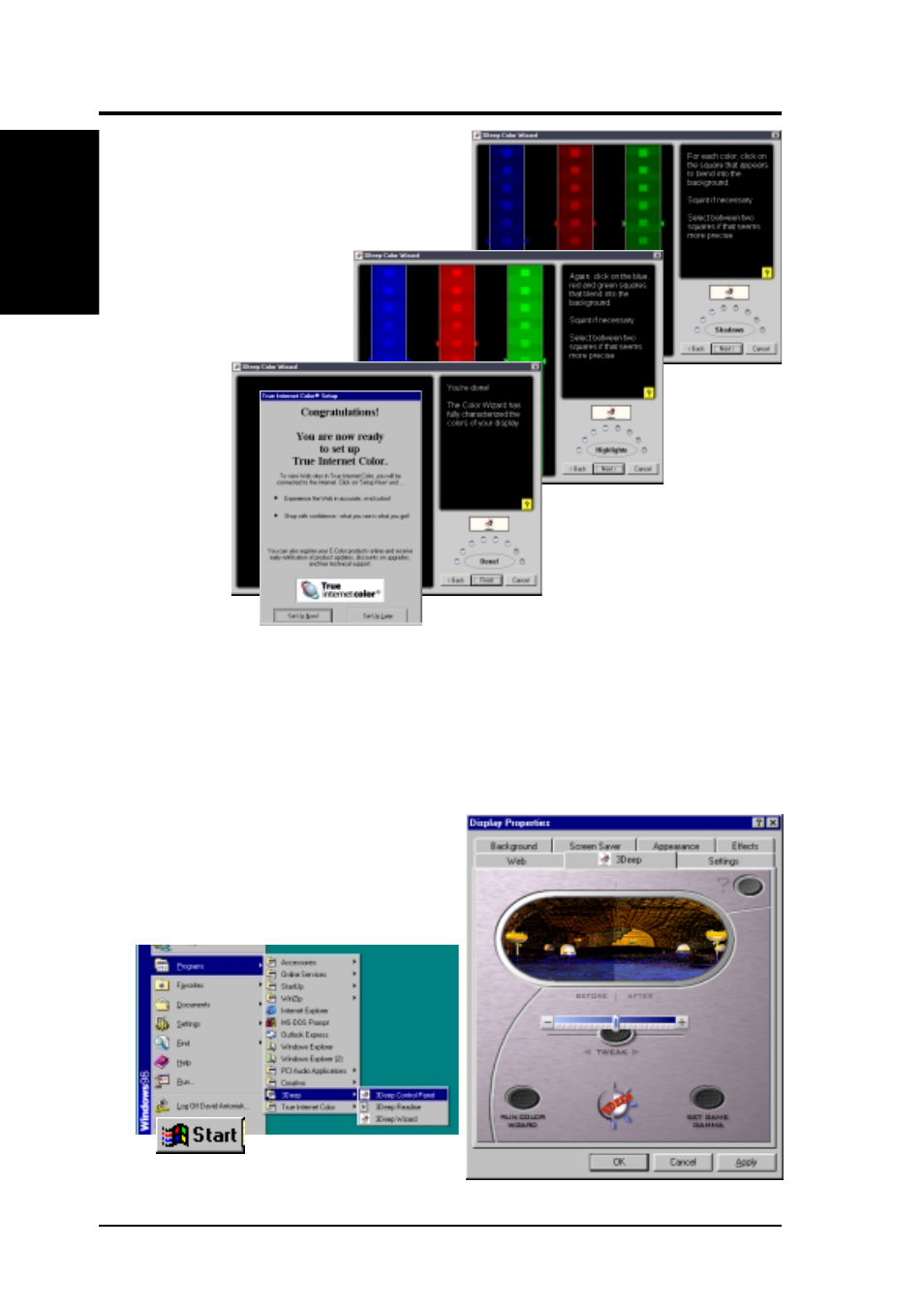 Software reference, 2 the 3deep control panel | Asus A7V266-E/AA User Manual | Page 104 / 108