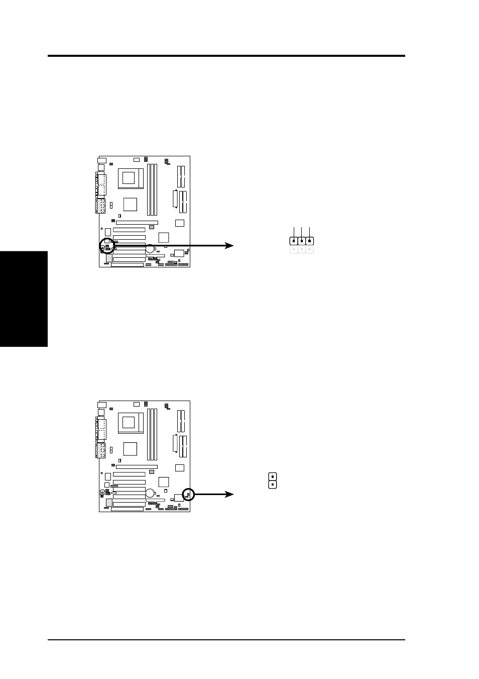 Hardware setup, A7v266-e true-level line out header hphone, A7v266-e thermal sensor connector jtpwr | Asus A7V266-E/AA User Manual | Page 40 / 108