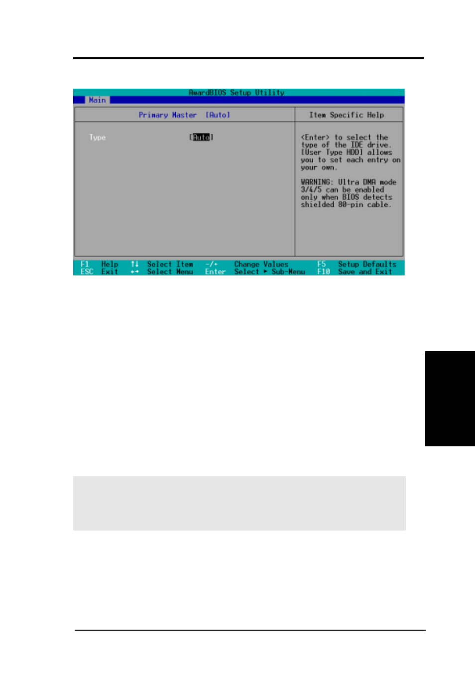 Bios setup, 1 primary & secondary master/slave | Asus A7V266-E/AA User Manual | Page 53 / 108