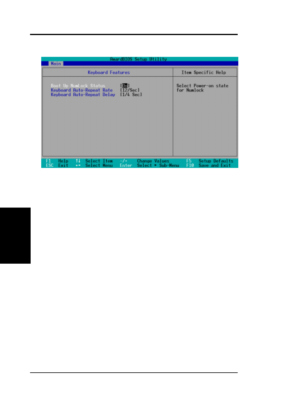 Bios setup, 2 keyboard features | Asus A7V266-E/AA User Manual | Page 56 / 108