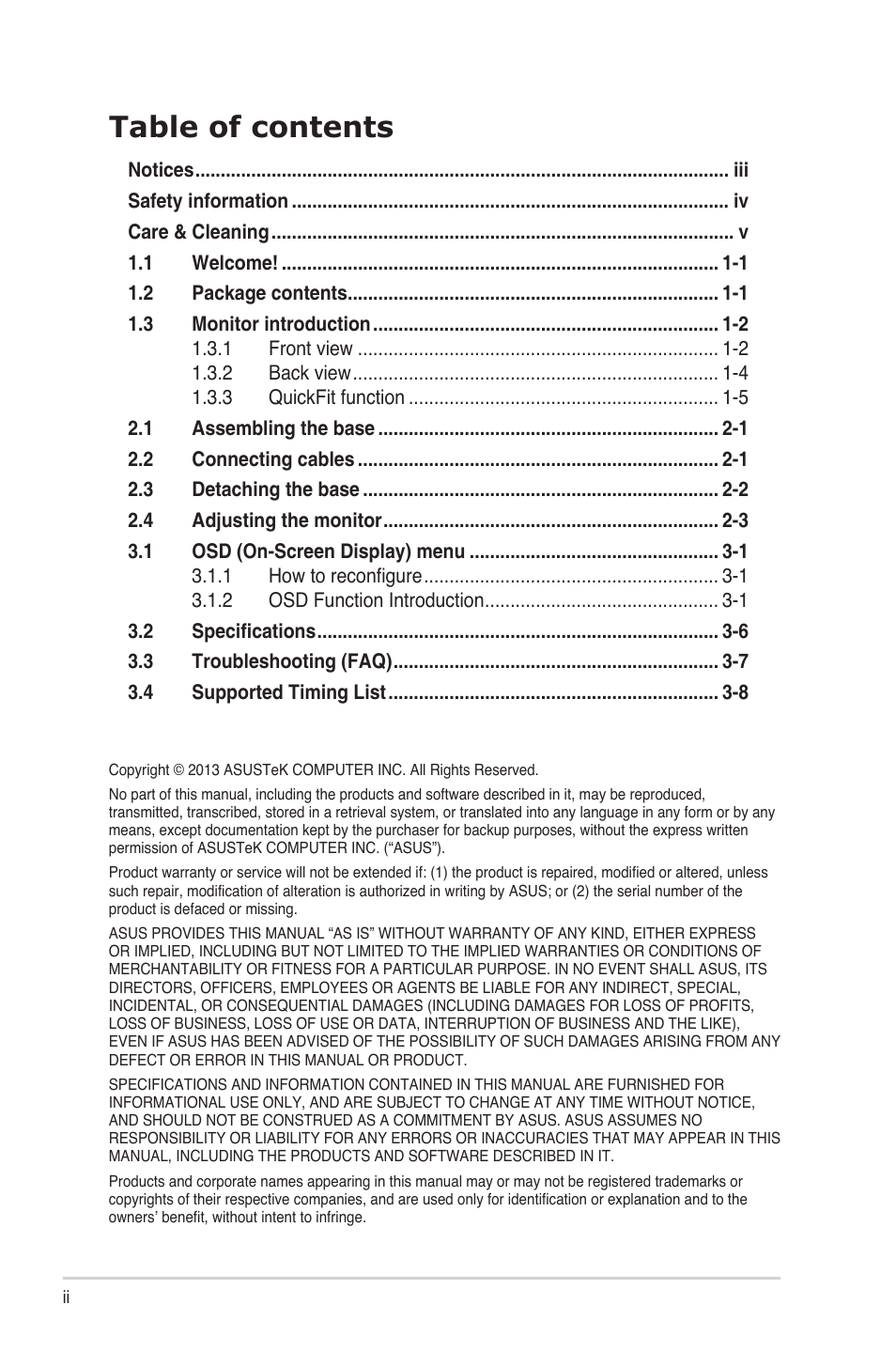 Asus MX299Q User Manual | Page 2 / 22