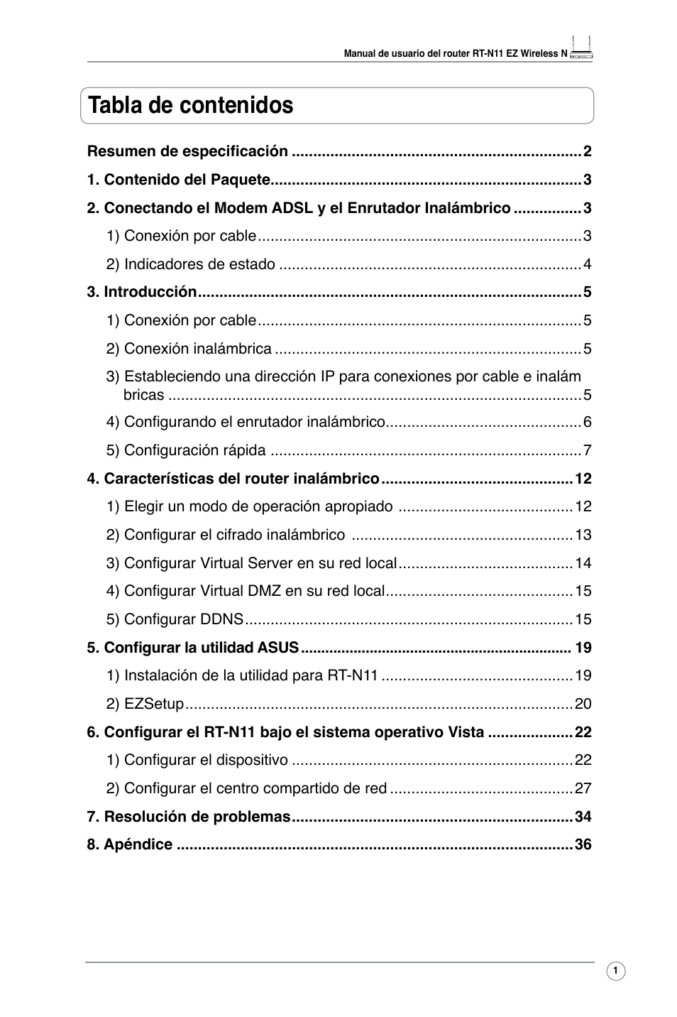 Asus RT-N11 User Manual | Page 3 / 40