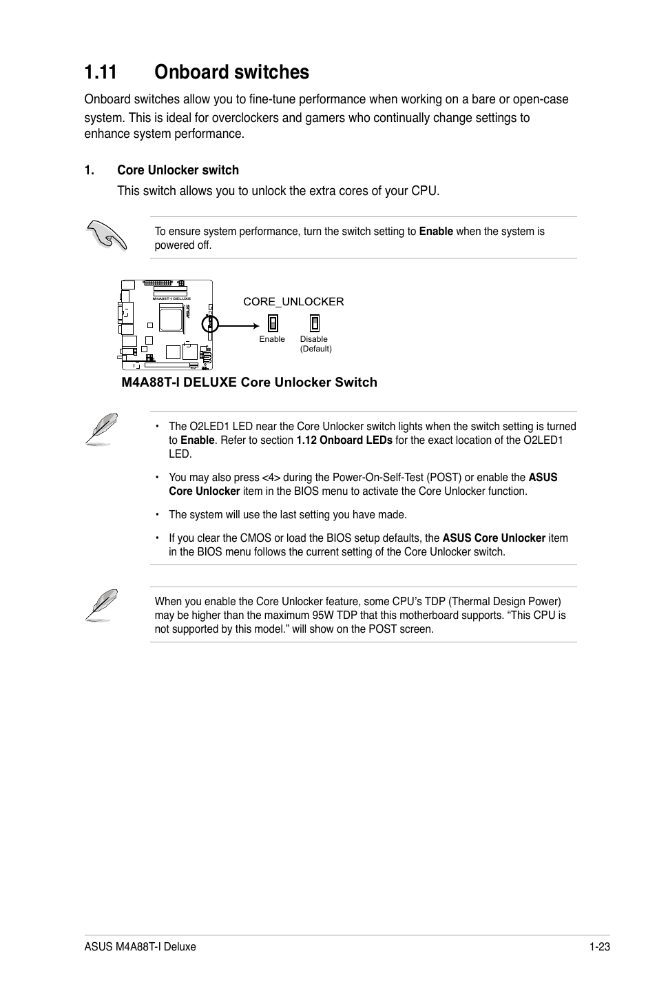 11 onboard switches, 11 onboard switches -23 | Asus M4A88T-I DELUXE User Manual | Page 35 / 70