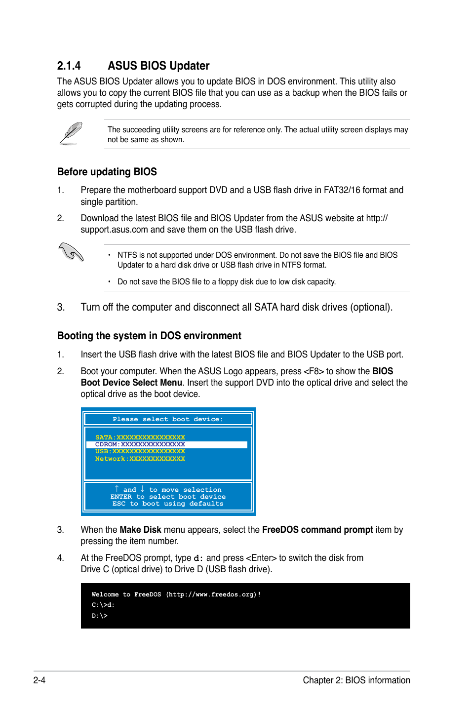 4 asus bios updater, Asus bios updater -4 | Asus M4A88T-I DELUXE User Manual | Page 44 / 70