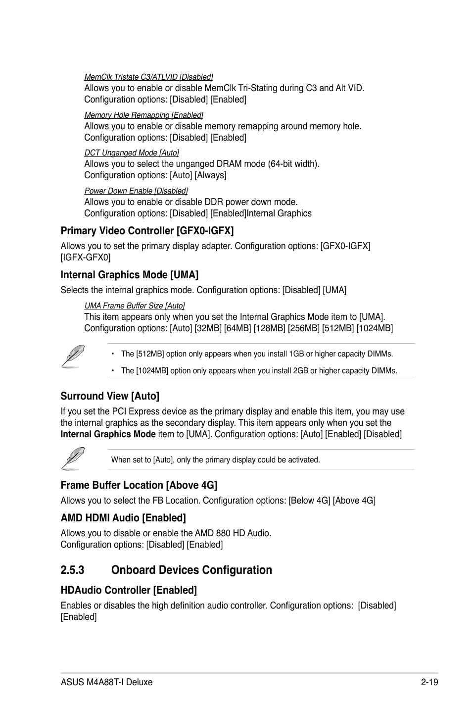 3 onboard devices configuration, 3 onboard devices configuration -19 | Asus M4A88T-I DELUXE User Manual | Page 59 / 70