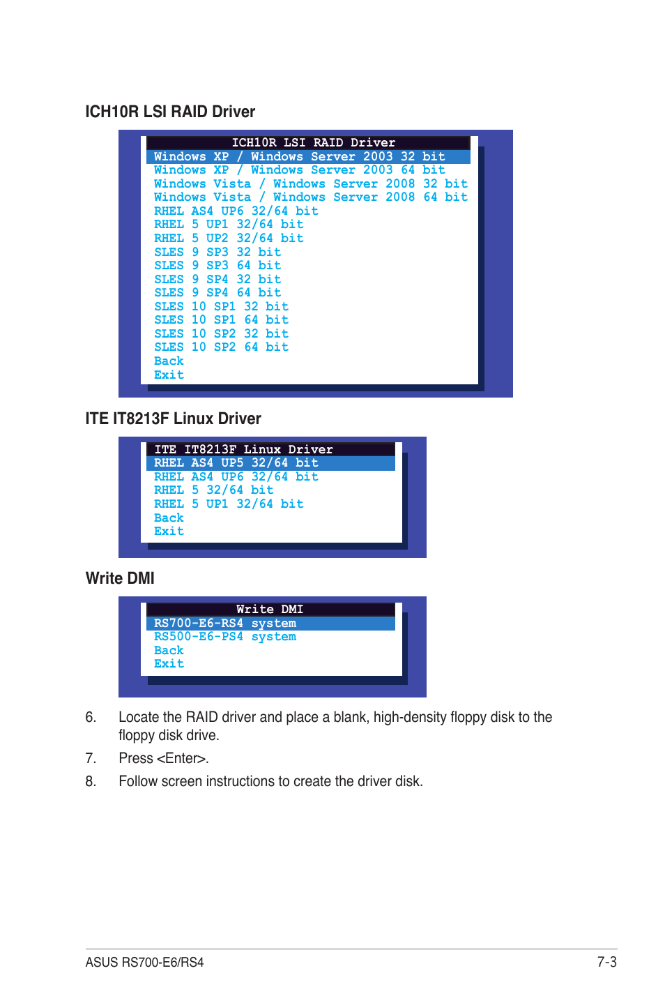 Write dmi | Asus RS700-E6/RS4 User Manual | Page 121 / 138