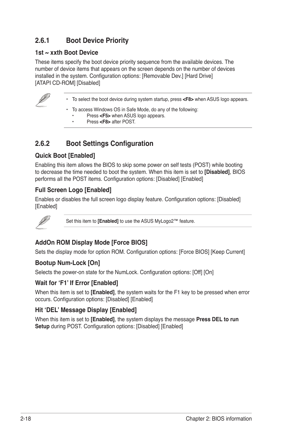 1 boot device priority, 2 boot settings configuration, Boot device priority -18 | Boot settings configuration -18 | Asus M4A78L-M LE User Manual | Page 60 / 64