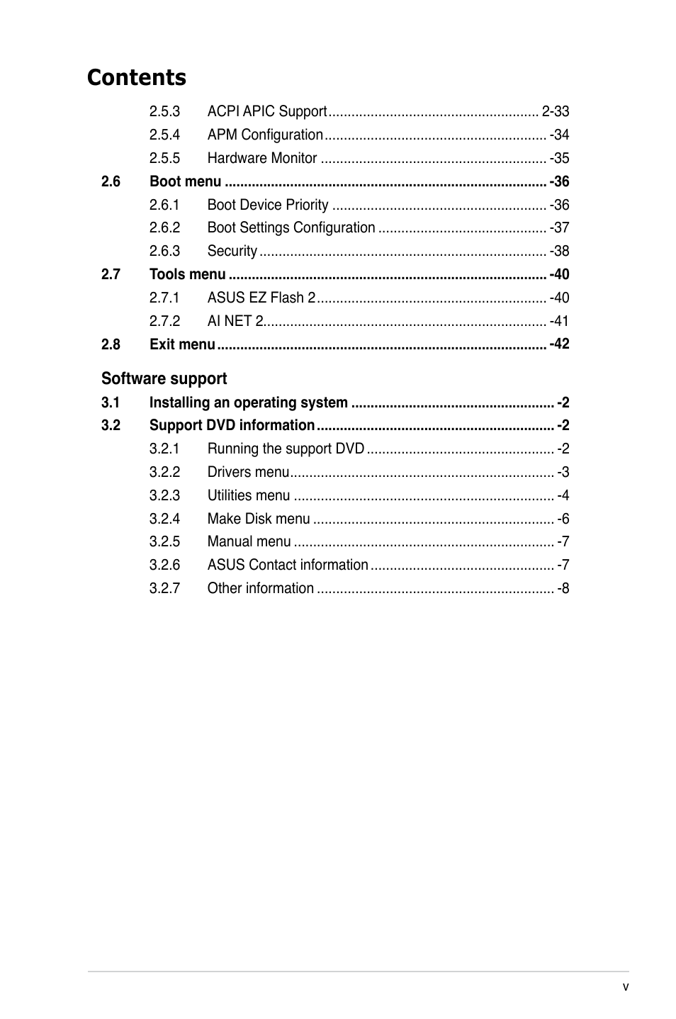 Asus M2N68-AM User Manual | Page 5 / 96
