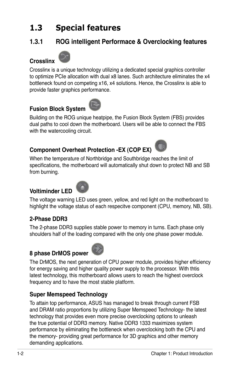 3 special features | Asus Blitz Extreme User Manual | Page 18 / 188