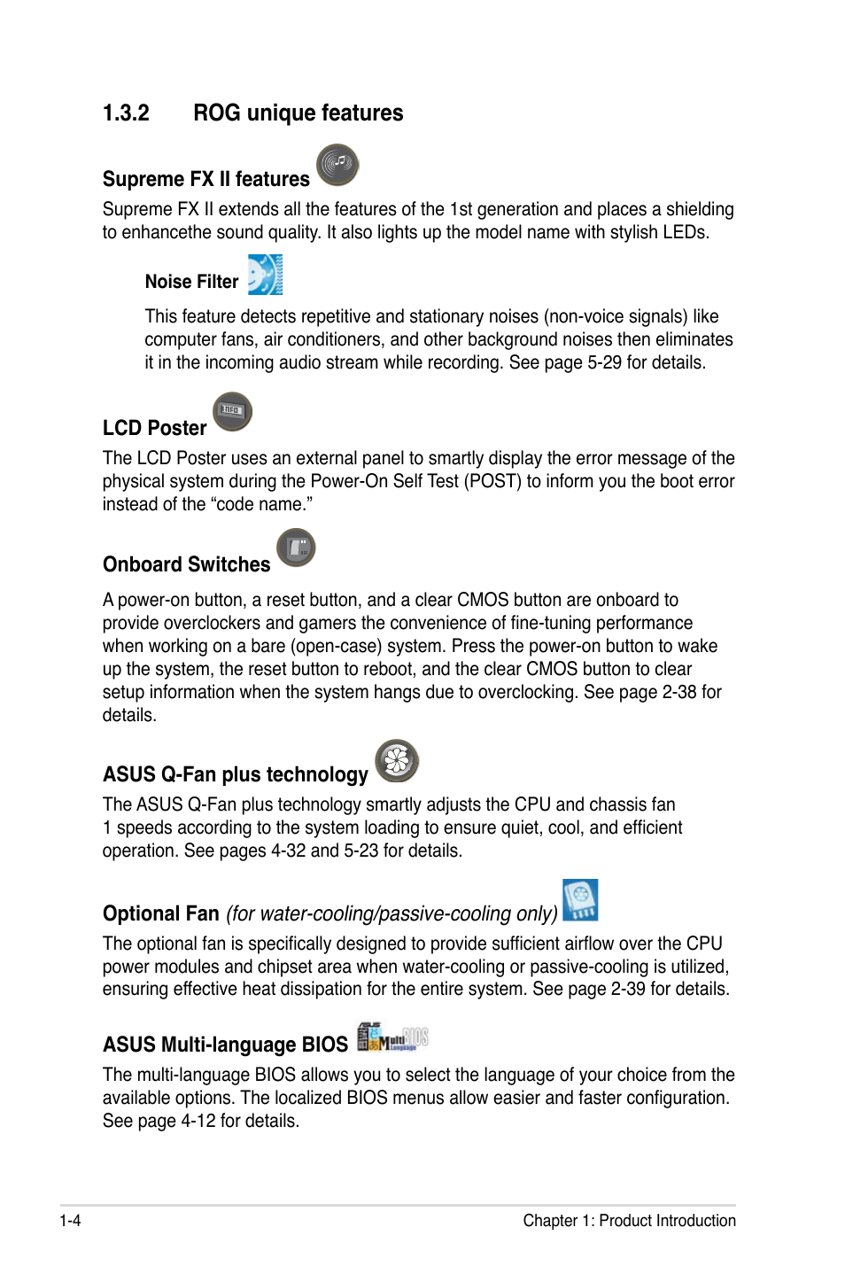 2 rog unique features | Asus Blitz Extreme User Manual | Page 20 / 188