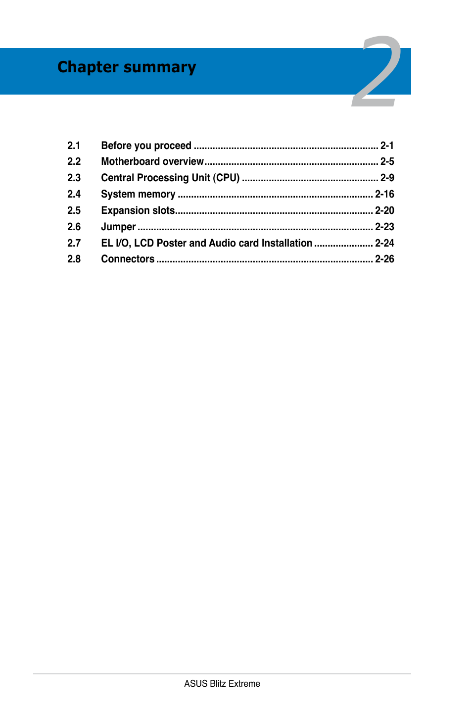 Asus Blitz Extreme User Manual | Page 26 / 188