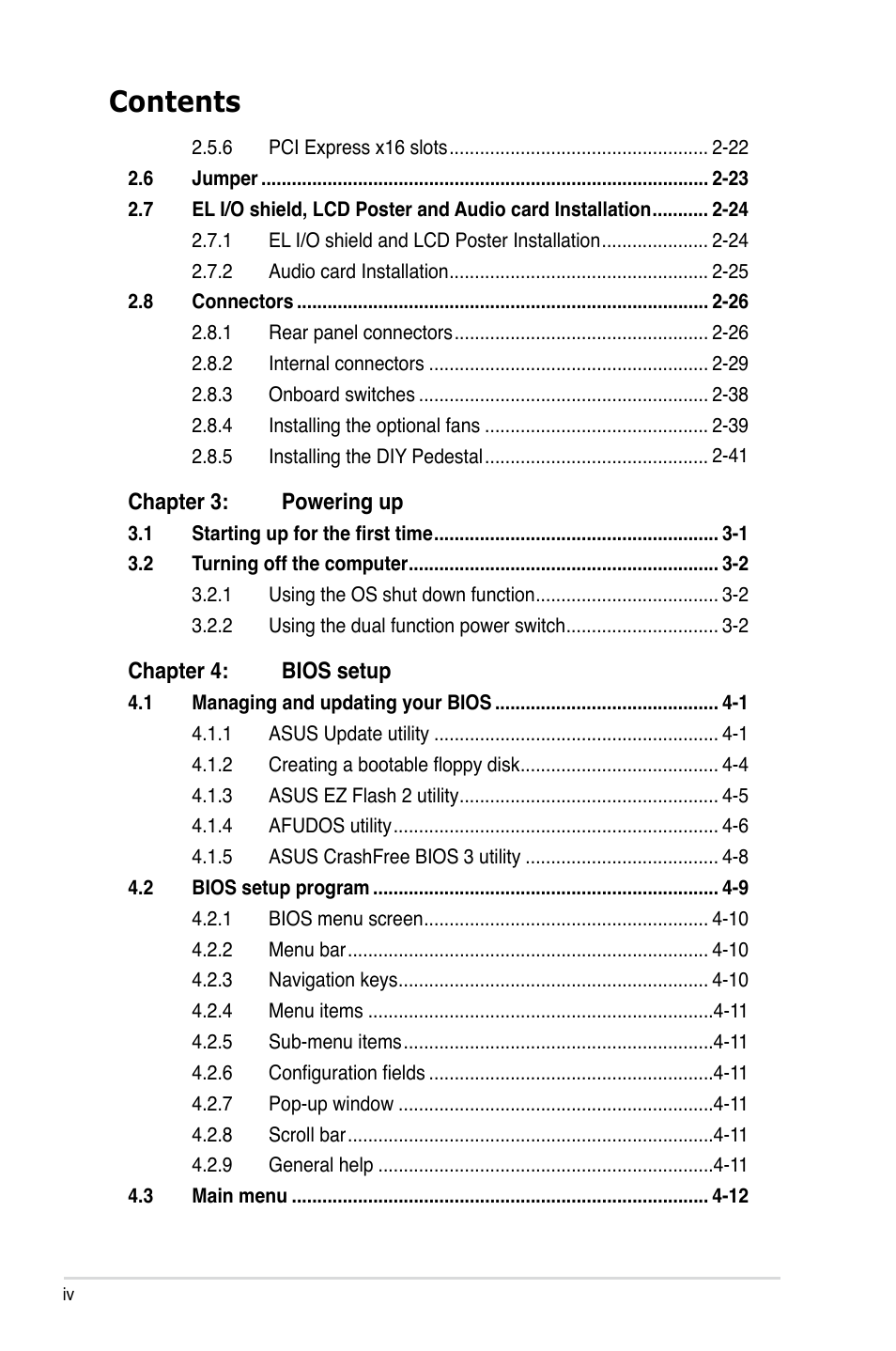 Asus Blitz Extreme User Manual | Page 4 / 188