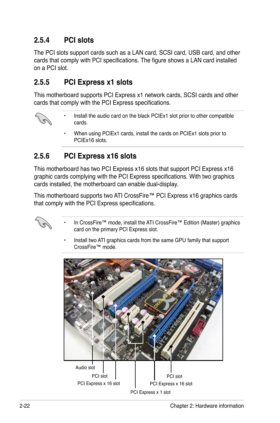 4 pci slots, 5 pci express x1 slots, 6 pci express x16 slots | Asus Blitz Extreme User Manual | Page 48 / 188