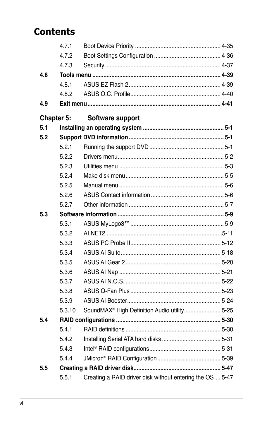 Asus Blitz Extreme User Manual | Page 6 / 188