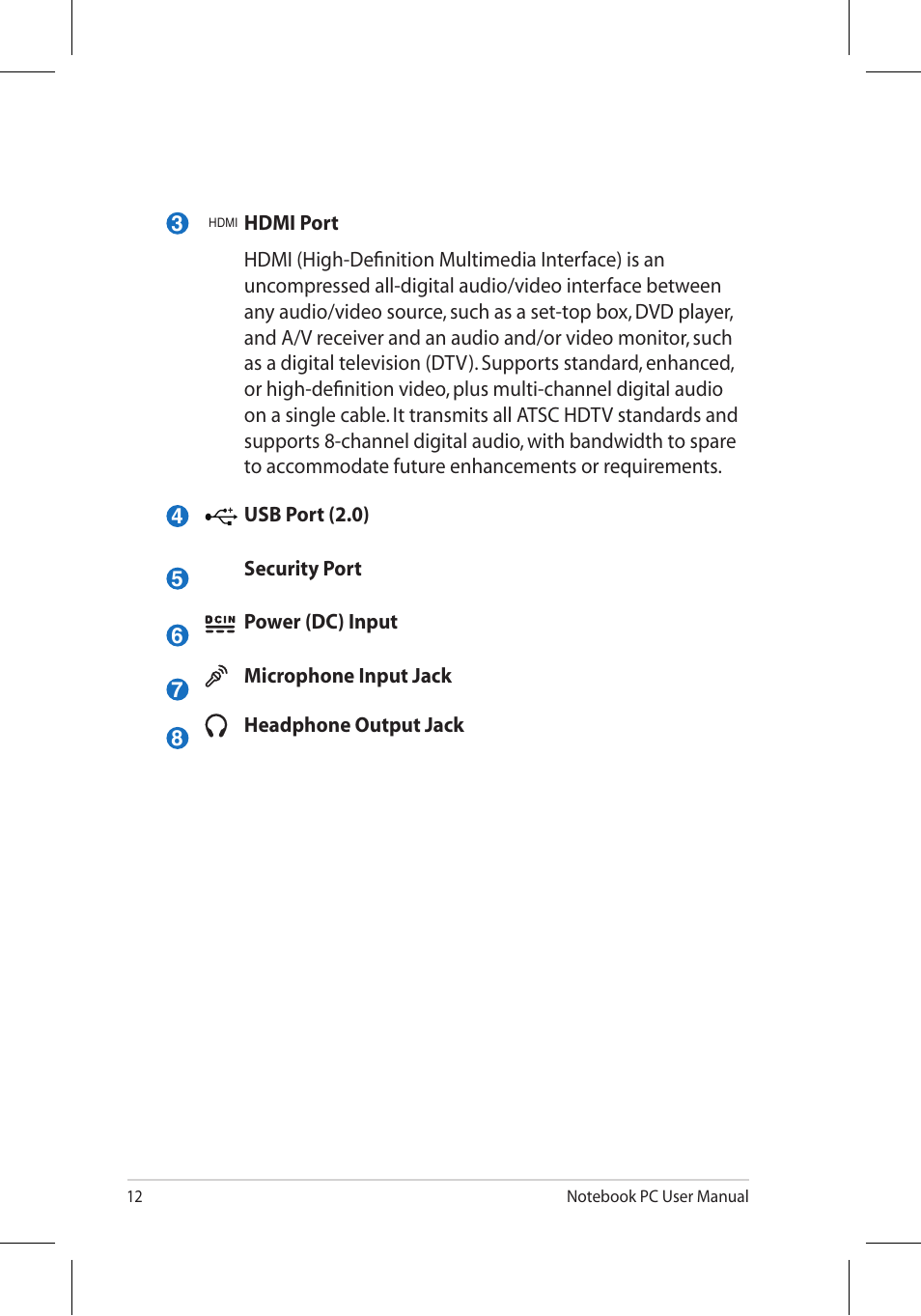 Asus U45JC User Manual | Page 12 / 30