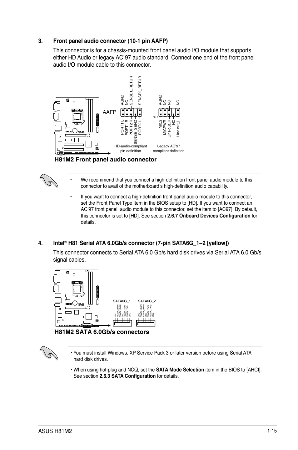 Asus h81m2, Intel, H81m2 front panel audio connector | Asus H81M2 User Manual | Page 23 / 75